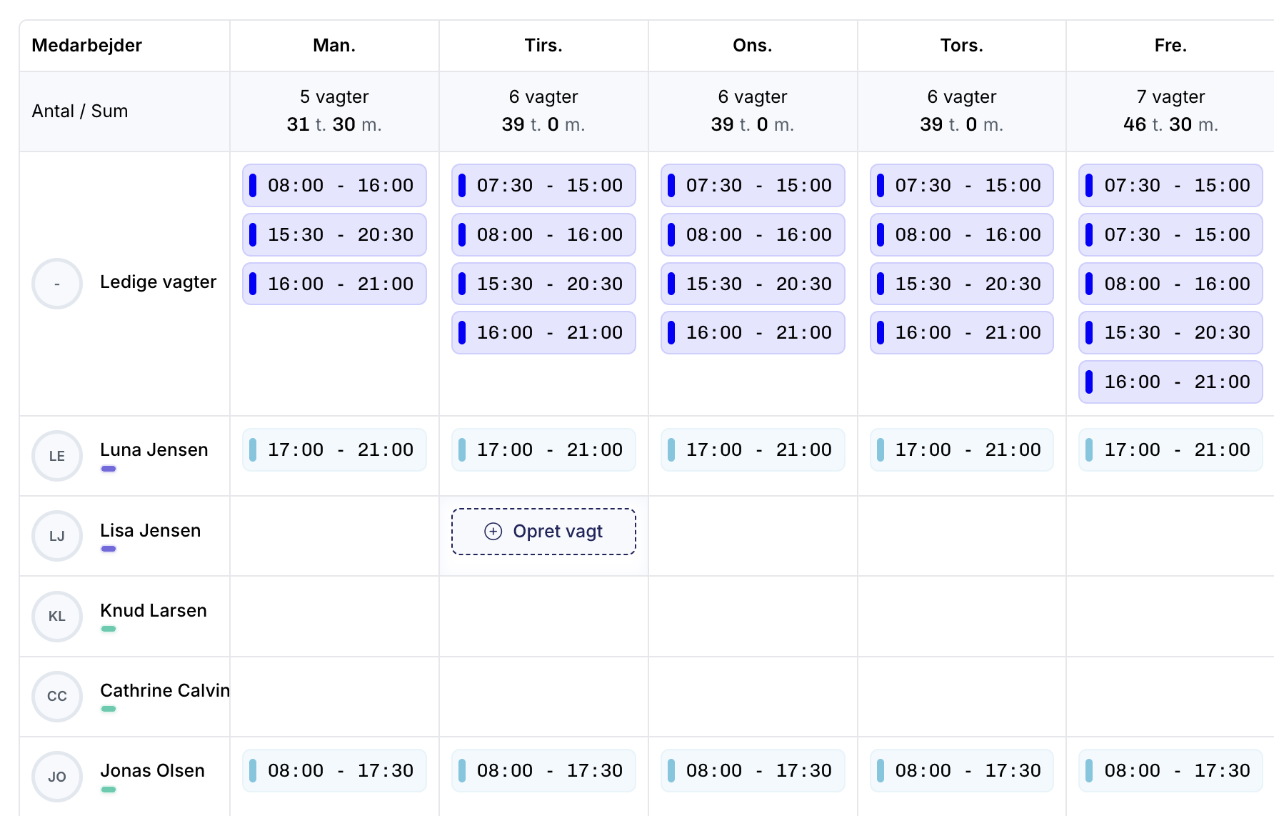 Find skabelon menupunktet